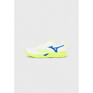 �~�Y�m �����Y �t�B�b�g�l�X �X�|�[�c WAVE MOMENTUM PRO UNISEX - Volleyball shoes - white/lightning yellow/dazzling blue