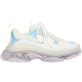 Balenciaga バレンシアガ レディース スニーカー 【Balenciaga Triple S Clear Sole】 サイズ EU_35(21.5cm) Leather Free Light Blue Grey Light Purple White (Women's)