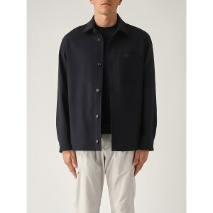 tFC Y WPbgu] AE^[ Overshirt In Tela Di Lana Jacket NAVY
