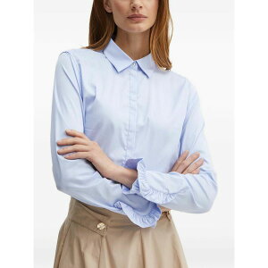 ���X ���b�V�� ���f�B�[�X �V���c �g�b�v�X Mattie ruffled-cuffs shirt Blue