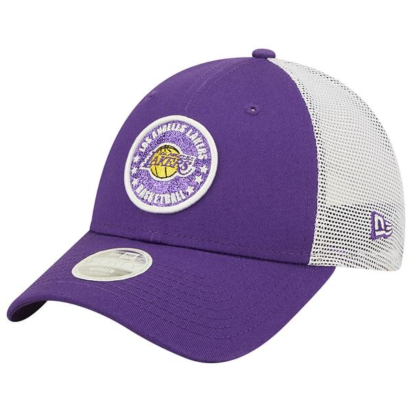 ニューエラ レディース 帽子 アクセサリー Los Angeles Lakers New Era Women´s Glitter Patch 9FORTY Snapback Hat Purple/Whiteのサムネイル