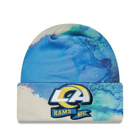 ニューエラ メンズ 帽子 アクセサリー Los Angeles Rams New Era 2022 Sideline Ink Dye Cuffed Knit Hat Royal