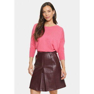 �T���g���y ���f�B�[�X �j�b�g&�Z�[�^�[ �A�E�^�[ KNIT BLOUSE W RIB SL - Jumper - fruit dove melange