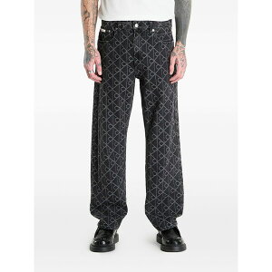 �J���o���N���C�� �����Y �f�j���p���c �{�g���X Buttoned patterned jeans Black