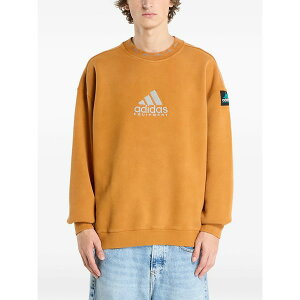 �A�f�B�_�X �����Y �p�[�J�[�E�X�E�F�b�g�V���c �A�E�^�[ Equipment reflective embroidery crew-neck sweatshirt Orange