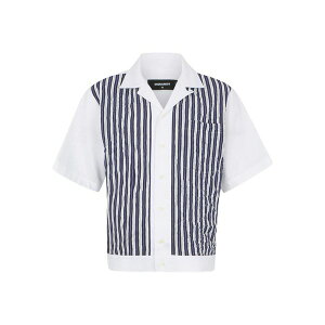 �f�B�[�X�N�G�A�[�h �����Y �V���c �g�b�v�X Striped pattern shirt White