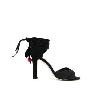 �}�m���u���j�N ���f�B�[�X �T���_�� �V���[�Y Ossie 100mm open-toe suede sandals Black