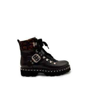�O���G���� ���b�^ ���f�B�[�X �u�[�c �V���[�Y Lace-up studded boots Black
