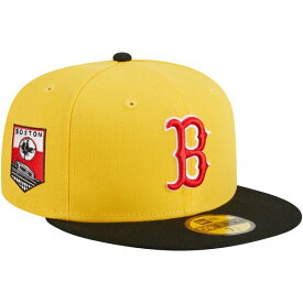 ニューエラ メンズ 帽子 アクセサリー Boston Red Sox New Era Grilled 59FIFTY Fitted Hat Yellow/Black