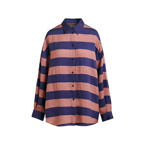 �G�b�Z���V�����A���g���[�v ���f�B�[�X �V���c �g�b�v�X Striped-pattern shirt Blue