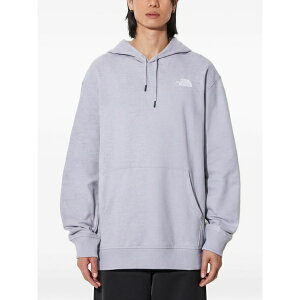 �m�[�X�t�F�C�X �����Y �p�[�J�[�E�X�E�F�b�g�V���c �A�E�^�[ Essential logo-print cotton hoodie Grey