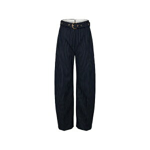 �s���R ���f�B�[�X �J�W���A���p���c �{�g���X Pinstripe-pattern belted trousers Blue