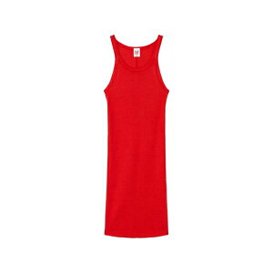 ���_�� ���f�B�[�X �����s�[�X �g�b�v�X Ribbed-knit tank mini dress Red