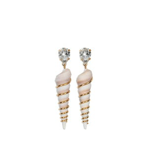 �W�F�j�t�@�[�x�A ���f�B�[�X �s�A�X���C�������O �A�N�Z�T���[ Zingaro shell-pendant earrings Gold