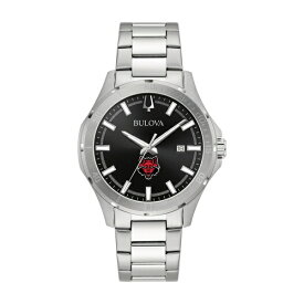 ブロバ メンズ 腕時計 アクセサリー Arkansas State Red Wolves Bulova Stainless Steel Sport Classic Watch -