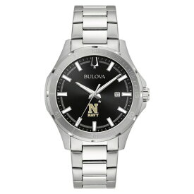 ブロバ メンズ 腕時計 アクセサリー Navy Midshipmen Bulova Stainless Steel Classic Sport Watch -