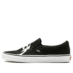 Vans �o���Y �����Y �X�j�[�J�[ �yVans Metallica x Classic Slip-On 'Black White' VN0A38F7PZJ�z �T�C�Y US_M_4