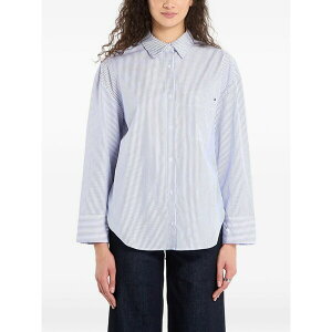�g�~�[ �q���t�B�K�[ ���f�B�[�X �V���c �g�b�v�X Stripe-pattern button-up shirt White