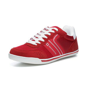ApC XCX Y Xj[J[ V[Y Men's Liam Fashion Sneakers Suede Trim Low Top Lace Up Tennis Shoes Red