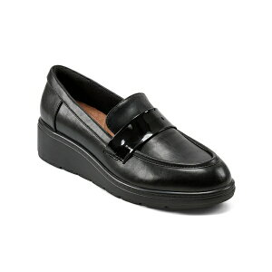 C[W[Xsbg fB[X T_ V[Y Women's Tahlia Slip-On Wedge Casual Loafers Black