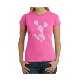 エルエーポップアート レディース カットソー トップス Women's Word Art T-Shirt - Cheer Pink