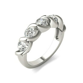 チャールズ アンド コルバード レディース リング アクセサリー Moissanite Bypass Band 1-1/6 ct. t.w. Diamond Equivalent in 14k White or Yellow Gold White Gold