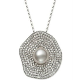ベル ドゥ メール メンズ ネックレス・チョーカー アクセサリー Cultured Freshwater Pearl (8mm) & Cubic Zirconia 18" Pendant Necklace in Sterling Silver Silver