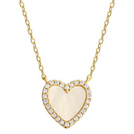 ジャニ ベルニーニ レディース ネックレス・チョーカー・ペンダントトップ アクセサリー Mother of Pearl & Cubic Zirconia Heart Halo Pendant Necklace in 18k Gold-Plated Sterling Silver, 16" + 2" extender, Created for Macy's Gold