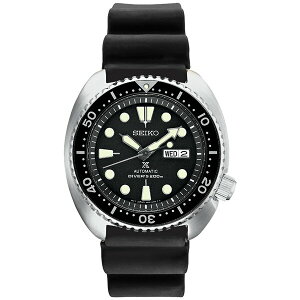 ZCR[ Y rv ANZT[ Men's Automatic Prospex Diver Black Silicone Strap Watch 45mm Silver