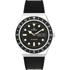 ^CbNX Y rv ANZT[ Men's Q Diver Black Synthetic Watch 38mm Black