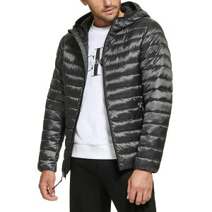 JoNC Y WPbgu] AE^[ Men's Hooded & Quilted Packable Jacket Granite Iridescent