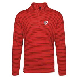 レベルウェア メンズ ジャケット＆ブルゾン アウター Washington Nationals Levelwear Gear Insignia 2.0 QuarterZip Pullover Top Red