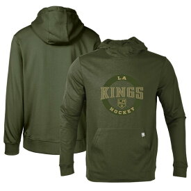 レベルウェア メンズ パーカー・スウェットシャツ アウター Los Angeles Kings Levelwear Thrive TriBlend Pullover Hoodie Olive