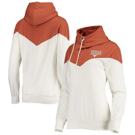 ゲームデイ レディース パーカー・スウェットシャツ アウター Texas Longhorns Gameday Couture Women's Old School Arrow Blocked Cowl Neck TriBlend Pullover Hoodie White/Texas Orange