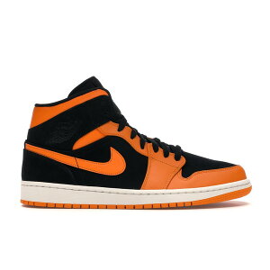 Jordan �W���[�_�� �����Y �X�j�[�J�[ �yJordan 1 Mid Black Orange Peel�z �T�C�Y US_10(28.0cm) Black/Orange Peel-Sail