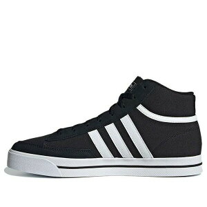 adidas �A�f�B�_�X �����Y �X�j�[�J�[ �yadidas neo Retrovulc Mid Shoes Black/White H02212�z �T�C�Y US_9.5(27.5cm)