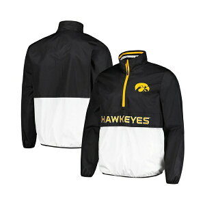 �J�[���o���N�X �����Y �p�[�J�[�E�X�E�F�b�g�V���c �A�E�^�[ Men's Black Iowa Hawkeyes CornermanHalf-Zip Top Black
