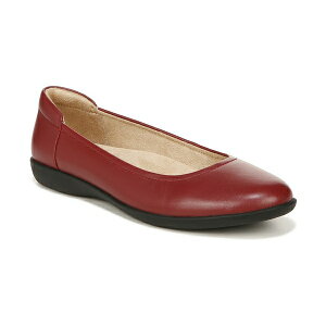 i`CU[ fB[X T_ V[Y Flexy Slip On Ballet Flats Red Leather