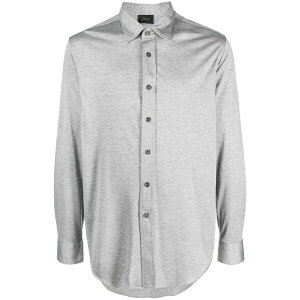 �u���I�[�j �����Y �V���c �g�b�v�X M??lange-effect button shirt Grey