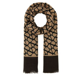 ヴァレンティノ ガラヴァーニ レディース マフラー・ストール・スカーフ アクセサリー Embroidered Cashmere Blend Scarf Beige, black