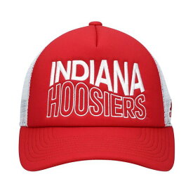 アディダス レディース 帽子 アクセサリー Men's Crimson, White Indiana Hoosiers Wave Foam Trucker Snapback Hat Crimson, White