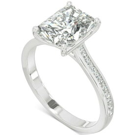 チャールズ アンド コルバード レディース リング アクセサリー Moissanite Radiant Engagement Ring (2-7/8 ct. t.w. DEW) in 14k White Gold White Gold