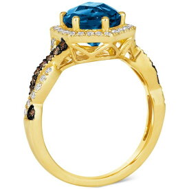 ルヴァン レディース リング アクセサリー Grape Amethyst (1-3/4 ct. t.w.) & Diamond (3/8 ct. t.w.) Halo Twist Ring in 14k Rose Gold (Also in Deep Sea Blue Topaz) -