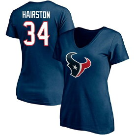 ファナティクス レディース Tシャツ トップス Houston Texans Fanatics Branded Women's Team Authentic Personalized Name & Number VNeck TShirt Hairston,Troy-34