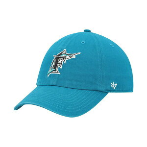 47�u�����h �����Y �X�q �A�N�Z�T���[ Men's Teal Florida Marlins Cooperstown Collection Clean Up Adjustable Hat Teal