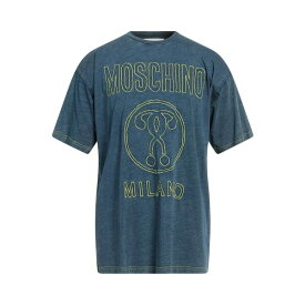 【送料無料】 モスキーノ メンズ Tシャツ トップス T-shirts Slate blue