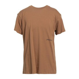 【送料無料】 ヒノミネイト メンズ Tシャツ トップス T-shirts Brown