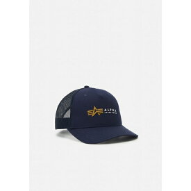 アルファインダストリーズ メンズ 帽子 アクセサリー LABEL TRUCKER UNISEX - Cap - rep.blue