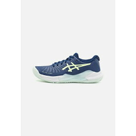 アシックス レディース テニス スポーツ GEL CHALLENGER - Clay court tennis shoes - blue expanse/illuminate yellow