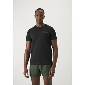 アシックス メンズ Tシャツ トップス CHEST LOGO TEE - Sports T-shirt - performance black/graphite grey